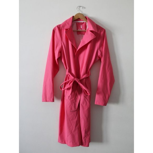 RAINS Waterproof Lightweight Belted Jacket Pink Size XS/ S - Picture 3 of 8